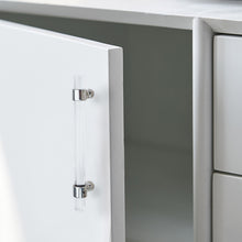 Load image into Gallery viewer, 3.0"-14.0" Customizable Clear Silver Lucite/Acrylic Pulls & Knobs | Dresser, Wardrobe, Drawer & Cabinet Hardware