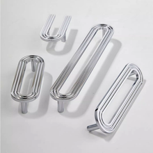 Load image into Gallery viewer, 1.1"-7.55" Unique Hollow Chrome Knobs, Pulls & Handles | Cabinet, Wardrobe, Drawer, Kitchen & Cupboard Hardware