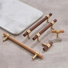 Load image into Gallery viewer, Adjustable Walnut Wood & Beech Pulls, Knobs & Handles | Drawer, Cupboard, Cabinet & Dresser Hardware