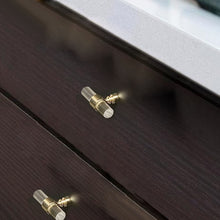 Load image into Gallery viewer, Customizable Acrylic Gold Clear Pulls, Knobs & Handles | Drawer, Dresser, Cabinet & Bathroom Hardware