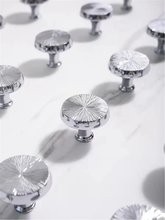 Load image into Gallery viewer, 2.5", 5" Hammered Chrome Silver Half Moon Pulls | Semicircle Drawer & Dresser Knobs, Cabinet Hardware, Gift-Worthy Handles
