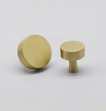 Load image into Gallery viewer, Round Brass Knobs, Pulls & Handles | Cabinet, Drawer, Dresser, Kitchen Cupboard & Furniture Hardware