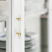 Load image into Gallery viewer, Customizable Acrylic Gold Clear Pulls, Knobs & Handles | Drawer, Dresser, Cabinet & Bathroom Hardware