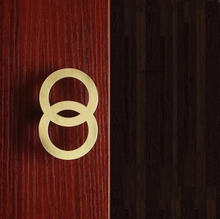 Load image into Gallery viewer, 1.1", 1.25", 2.5", 3.78", 5" Brushed Brass Gold Drop Ring Cabinet Knobs | Drawer Pulls, Dresser & Door Handles