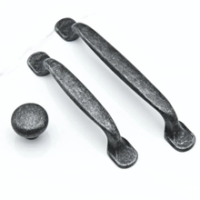 Load image into Gallery viewer, 3.78"-5" (96-128mm) Antique Rustic Pewter Round Knobs, Pulls & Handles | Kitchen, Cabinet Door, Drawer & Dresser Hardware