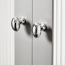 Load image into Gallery viewer, Hammered Pigeon Egg Solid Gold & Chrome Knobs | Cabinet & Drawer Pulls, Kitchen Cupboard Handles, Hardware
