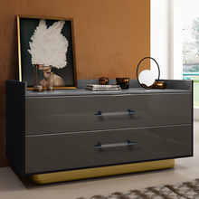 Load image into Gallery viewer, Brushed Nickel Kitchen Handles | Clear Acrylic & Black Wardrobe Pulls, Cabinet & Drawer Knobs, Hardware