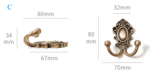 Load image into Gallery viewer, European Vintage Luxury Brass Wall Hooks, Classic Antique Coat Hooks for Entryway, Bathroom, Closet & Wardrobe