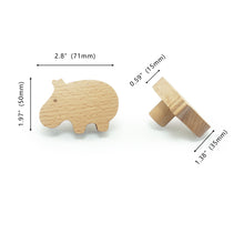 Load image into Gallery viewer, Kids Room Animal Wood Wall Hooks - Decorative Coat Hooks for Children's Room