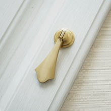 Load image into Gallery viewer, Brass Drop Ring Knobs & Pulls | Gold Drawer, Dresser & Cabinet Door Knobs, Furniture Hardware Handles