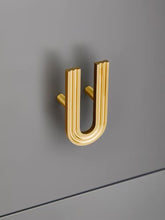 Load image into Gallery viewer, Brass Luxury Gold Cabinet Pulls, Modern Minimalist Nordic Handles for Wardrobe, Drawer, Cupboard, Shoe & Wine Cabinet