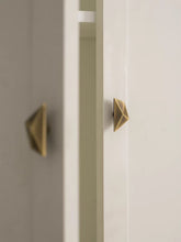 Load image into Gallery viewer, Vintage Geometric Brass Knob, Recessed Antique Bronze Single‑Hole Small Cabinet Pull for Drawer