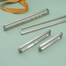 Load image into Gallery viewer, 3.78"-12.6" Brushed Nickel Hollow Knobs, Pulls & Handles | Modern | Kitchen, Dresser, Drawer, Cabinet & Wardrobe Hardware