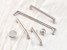 Load image into Gallery viewer, Modern Brushed Nickel Ball Knobs & Simple Drawer Pulls | Cabinet Hardware for Kitchen, Dresser & Wardrobe
