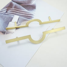 Load image into Gallery viewer, 5" (128mm) Semicircle & Circle Brushed Brass Drawer Pulls | Dresser, Kitchen Cabinet Door & Cupboard Handles, Knobs