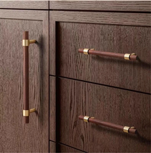 Load image into Gallery viewer, Adjustable Walnut Wood & Beech Pulls, Knobs & Handles | Drawer, Cupboard, Cabinet & Dresser Hardware
