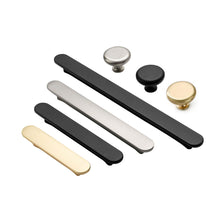 Load image into Gallery viewer, 2.5", 3.75", 5" & 7.55" Brushed Brass, Black & Nickel Drawer Pulls | Kitchen Cabinet Knobs & Closet Wardrobe Handles | Kitchen Hardware