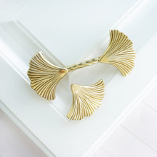 Load image into Gallery viewer, 3.78"-5.0" Ginkgo Solid Brass Pulls, Knobs & Handles | Kitchen, Cabinet, Dresser & Drawer | Gift-Worthy Hardware
