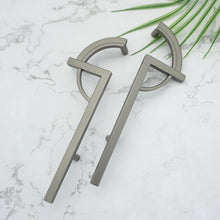 Load image into Gallery viewer, 5" (128mm) Brushed Nickel Symmetrical Pulls, Knobs & Handles | Cabinet, Dresser, Drawer & Kitchen Hardware