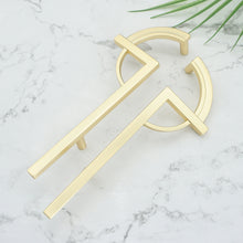 Load image into Gallery viewer, 5" (128mm) Brushed Nickel Symmetrical Pulls, Knobs & Handles | Cabinet, Dresser, Drawer & Kitchen Hardware