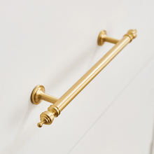 Load image into Gallery viewer, 3.78"-10" Brushed Brass Knobs, Pulls & Handles | Drawer, Dresser, Kitchen, Cabinet & Door Hardware