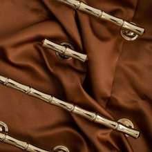 Load image into Gallery viewer, 3.78", 5", 6.3", 8.8" Shiny Gold Bamboo Drawer Pulls & Knobs | Unique Dresser Knobs, Closet, Wardrobe & Cabinet Handles