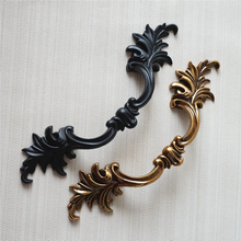 Load image into Gallery viewer, 3", 3.75" Vintage Dresser Pulls | Black, Antique Silver, Brass, Bronze Drawer Handles, Cabinet Door Knobs & Pulls