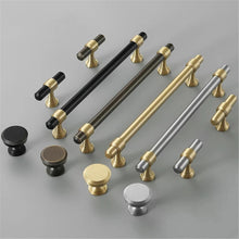 Load image into Gallery viewer, Solid Brass Drawer Pulls & Knobs | Black, Brushed Nickel & Bronze - Dresser Knobs, Kitchen Handles & Cabinet Door Hardware