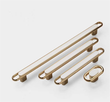 Load image into Gallery viewer, 3.78"-8.8" Gold, White & Black Gold Knobs, Pulls & Handles | Dresser, Drawer, Kitchen & Cabinet Hardware