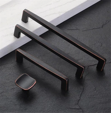 Load image into Gallery viewer, 3.78", 5", 6.3" (96, 128, 160mm) Oil Rubbed Bronze Cabinet Handles | Drawer & Kitchen Pulls, Dresser Knobs, Furniture Hardware