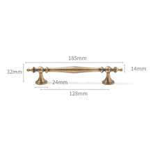 Load image into Gallery viewer, 3", 3.78", 5", 6.3" Aged Brass & Antique Bronze Kitchen Handles | Unique Cabinet & Wardrobe Pulls, Drawer & Cupboard Knobs, Hardware