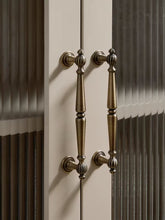 Load image into Gallery viewer, French Vintage Antique Bronze Brass Long Pulls, European Antique Handles for Wardrobes, Drawers and Kitchen Cabinets
