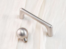 Load image into Gallery viewer, Modern Brushed Nickel Ball Knobs & Simple Drawer Pulls | Cabinet Hardware for Kitchen, Dresser & Wardrobe