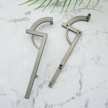 Load image into Gallery viewer, 5" (128mm) Brushed Nickel Symmetrical Pulls, Knobs & Handles | Cabinet, Dresser, Drawer & Kitchen Hardware