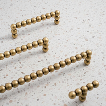 Load image into Gallery viewer, Antique Bronze Beaded Cabinet Pulls: Drawer Handles, Modern Kitchen Hardware