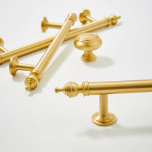 Load image into Gallery viewer, 3.78"-10" Brushed Brass Knobs, Pulls & Handles | Drawer, Dresser, Kitchen, Cabinet & Door Hardware
