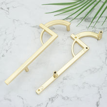 Load image into Gallery viewer, 5" (128mm) Brushed Nickel Symmetrical Pulls, Knobs & Handles | Cabinet, Dresser, Drawer & Kitchen Hardware