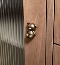 Load image into Gallery viewer, Cute Bear Antique Brass Cabinet Pulls | Vintage Bronze Kids Room Wardrobe Door Handles