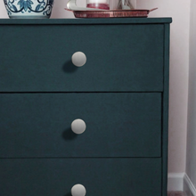 Load image into Gallery viewer, Round Brushed Brass, Nickel, Black & White Knobs, Pulls & Handles | Drawer, Dresser, Kitchen & Cabinet Decor Furniture Hardware
