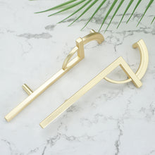Load image into Gallery viewer, 5" (128mm) Brushed Nickel Symmetrical Pulls, Knobs & Handles | Cabinet, Dresser, Drawer & Kitchen Hardware