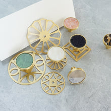 Load image into Gallery viewer, Colorful Modern Brass & Acrylic Knobs, Pulls & Handles | Dresser, Drawer & Kitchen Cabinet Hardware
