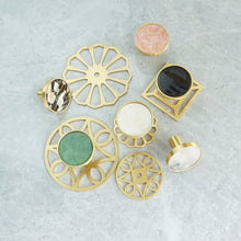 Load image into Gallery viewer, Colorful Modern Brass & Acrylic Knobs, Pulls & Handles | Dresser, Drawer & Kitchen Cabinet Hardware