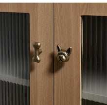 Load image into Gallery viewer, Bone Shape Solid Brass Cabinet Pulls, Antique Bronze Cute Handles for Kids Room, Wardrobe Cupboard