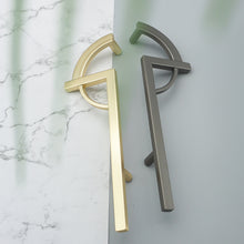 Load image into Gallery viewer, 5" (128mm) Brushed Nickel Symmetrical Pulls, Knobs & Handles | Cabinet, Dresser, Drawer & Kitchen Hardware