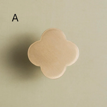 Load image into Gallery viewer, Nordic Simple Brass & Resin Cabinet Knobs | Shell Design Drawer & Door Knobs