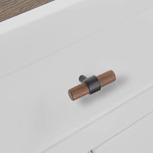 Load image into Gallery viewer, Adjustable Black Hardware & Walnut Wood Knobs, Pulls & Handles | Kitchen, Cabinet, Drawer & Dresser Hardware