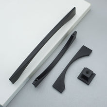 Load image into Gallery viewer, 3.75", 5" & 7.55" Matte Black Drawer Pulls | Modern Dresser Knobs, Kitchen Cabinet Handles & Hardware