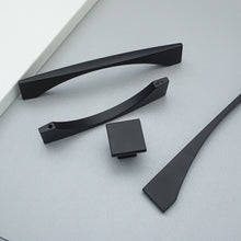 Load image into Gallery viewer, 3.75", 5" & 7.55" Matte Black Drawer Pulls | Modern Dresser Knobs, Kitchen Cabinet Handles & Hardware