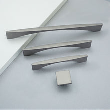 Load image into Gallery viewer, 3.75", 5", 7.55" Dark Gray & Matte Black Modern Drawer Pulls | Dresser Knobs, Kitchen Cabinet Handles & Hardware