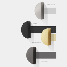 Load image into Gallery viewer, 2.5" Black, Gray, Gold, Nickel Semicircle Drawer Pulls | Modern Kitchen & Cupboard Handles, Dresser Knobs, Wardrobe & Cabinet Hardware
